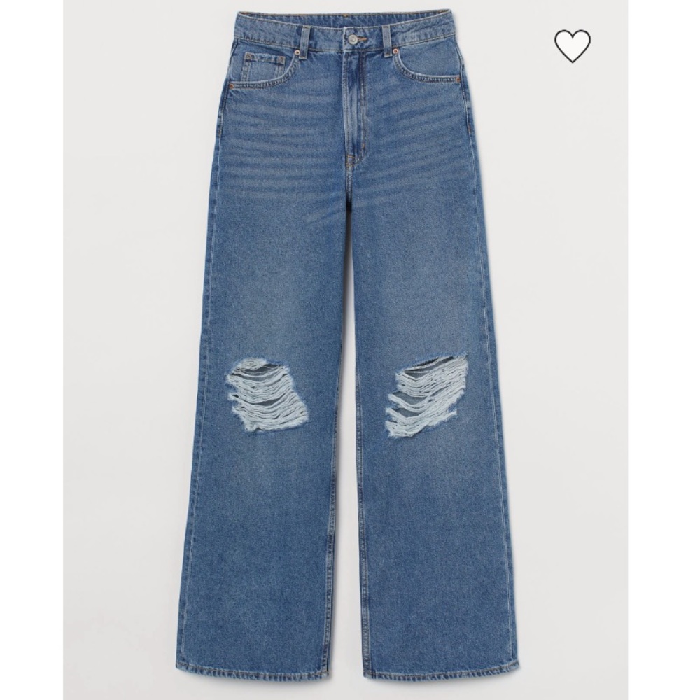H&M Wide High Rise Denim